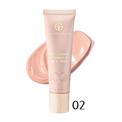 30ml Matte Liquid Foundation Cream – Long-Wear, Oil-Control, Full Coverage Waterproof Concealer for Wheat Tone Makeup