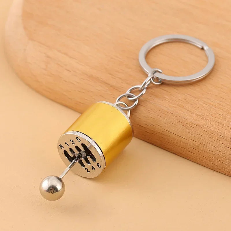 Creative Gear Head Keychain – Speed Gearbox & Turbo Hub Brake Disc Pendant for Car Keys, Shock Absorber Keyring
