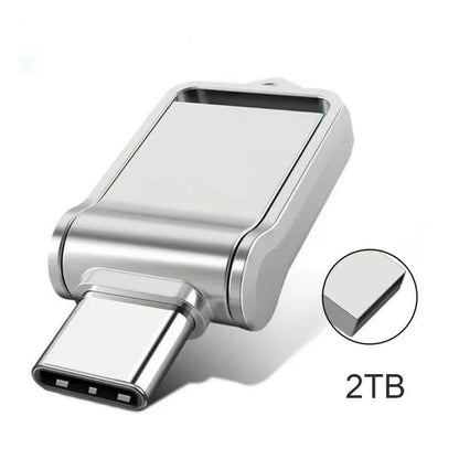 Xiaomi 2TB USB 3.1 Flash Drive — High-Speed Type-C 2-in-1 Metal U Disk, Waterproof, Universal for Mobile & PC