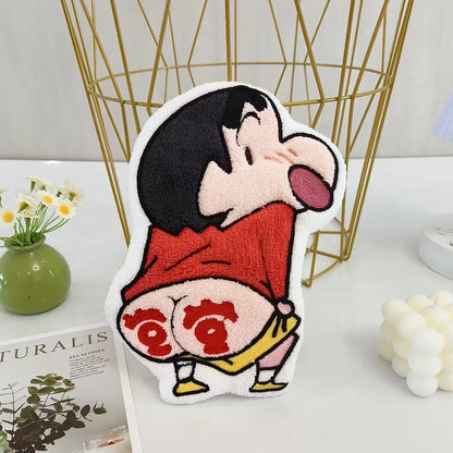Crayon Shin-Chan Hand Towel - Kawaii Water-Absorbent Coral Fleece for Kitchen & Bathroom Use