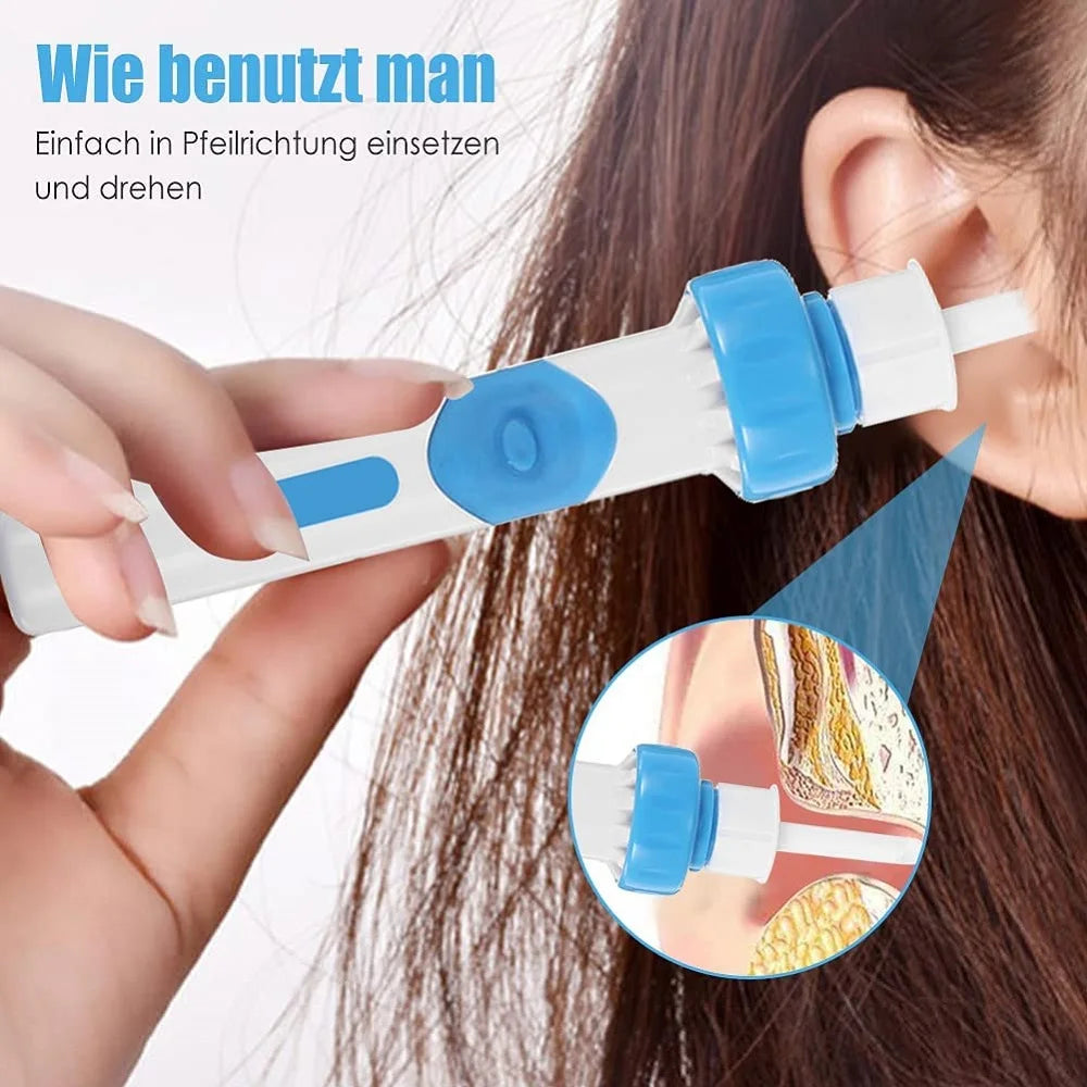 Cordless Electric Ear Cleaner Set - Painless Vibration Ear Spoon Tool for Safe Ear Wax Removal in Adults & Children