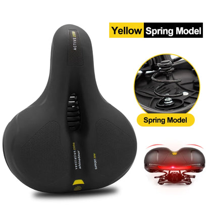 Hollow Breathable Bicycle Saddle - Shock Absorbing Comfortable MTB Road Bike Seat for Men & Women