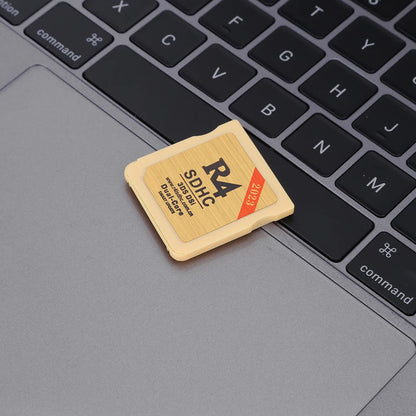 Secure Gold & White R4 SDHC Flashcard – Portable Memory Card for Nintendo 3DS Video Games