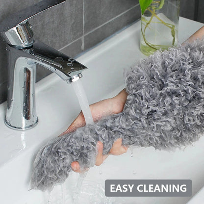 280cm Extendable Microfiber Duster — Telescopic Dust Cleaner Brush for Mites, Gaps & Home Cleaning