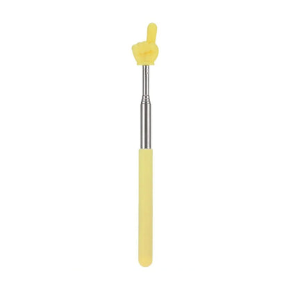 Stainless Steel Telescopic Teaching Pointer – Finger-Design Reading & Presentation Stick for School & Office Supplies