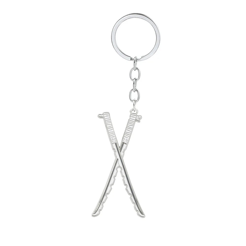 Anime Demon Slayer Sword Keychain – Mini Japanese Katana Enamel Pendant Souvenir Key Ring Bag Charm Exquisite Gift Decor