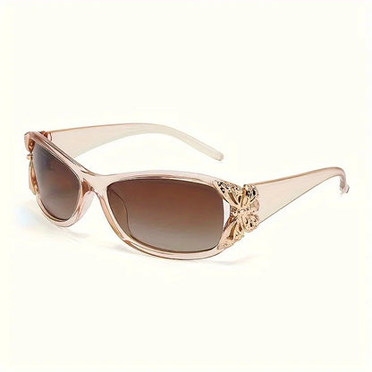 2026 Butterfly Fashion Sunglasses - Retro Wraparound Composite Frame Shades for Women Driving Beach and Party Style