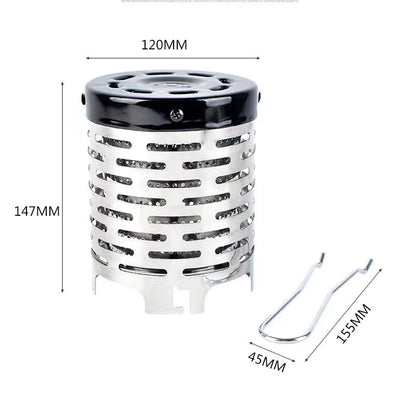 Mini Gas Heater Stove - Wear-Resistant Outdoor Camping Portable Warmer - Steel Heating Cover Equipment