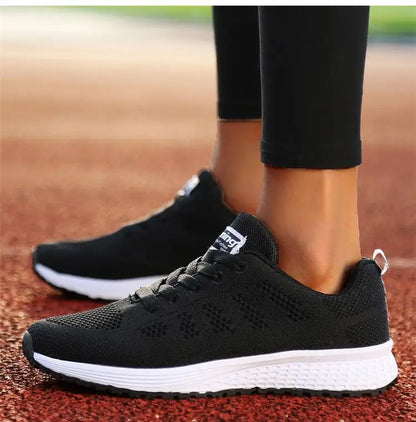 New Women's Lace-Up Flats – Casual Sneakers, Soft & Comfortable, Plus Size Available
