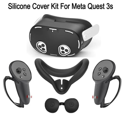 5-Pack Durable Soft Silicone Protect Cover Set for Meta Quest 3S – VR Accessories Kit, Christmas Gift