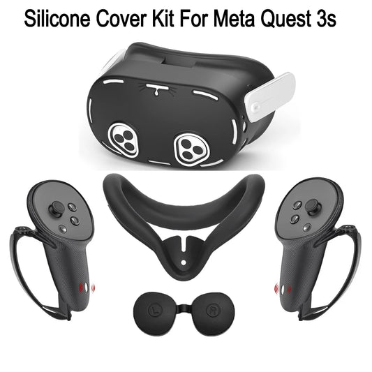 5-Pack Durable Soft Silicone Protect Cover Set for Meta Quest 3S – VR Accessories Kit, Christmas Gift