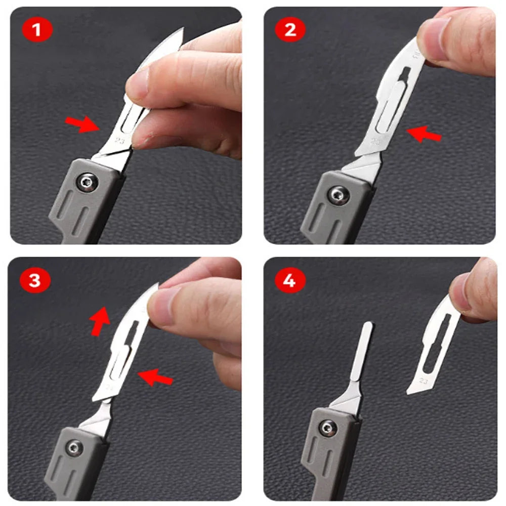 Mini Folding Scalpel Knife – Precision EDC Pocket Knife for Medical, Outdoor, and Unpacking Tasks