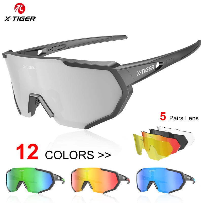 X-TIGER Polarized Cycling Glasses — Photochromic MTB & Road Bike Sunglasses for Sports