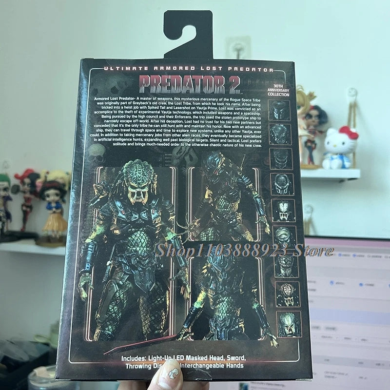 NECA Predator Figure — Ultimate Shaman Elder Armored Jungle Hunter with Snake Vision, Alien Model Toy Gift