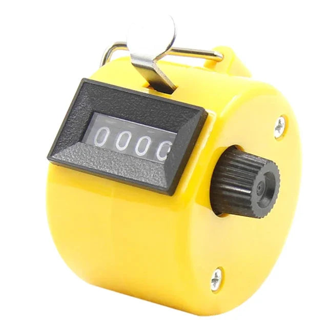 Handheld 4-Digit Tally Counter – Mechanical Manual Palm Clicker, Assorted Colors for Number Counting