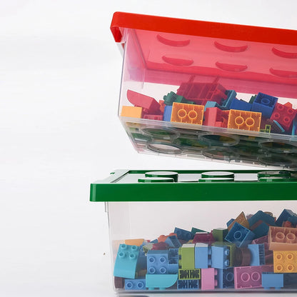 Stackable Kids Building Block Storage Box – Toy Organizer & Container for Books, Stationery, Snacks & Sundries