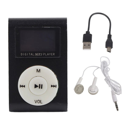 Portable Clip MP3 Music Player - Mini Sports Music Player with LCD Screen & Memory Card Support