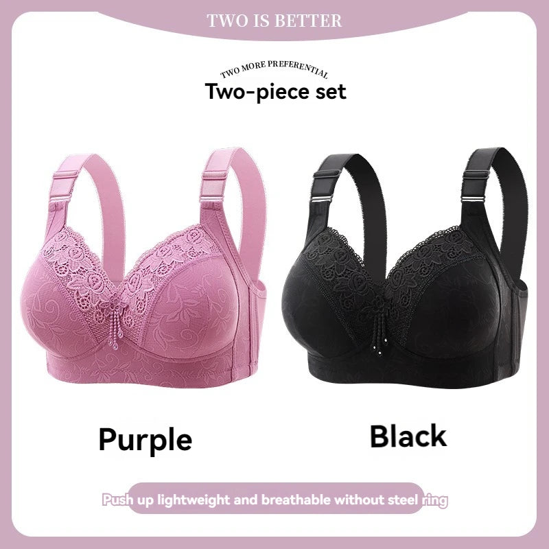 Women’s Lace Deep V Ultra-Thin Bralette – Sexy Sheer Lingerie Top Plus Size Comfortable Everyday Bra