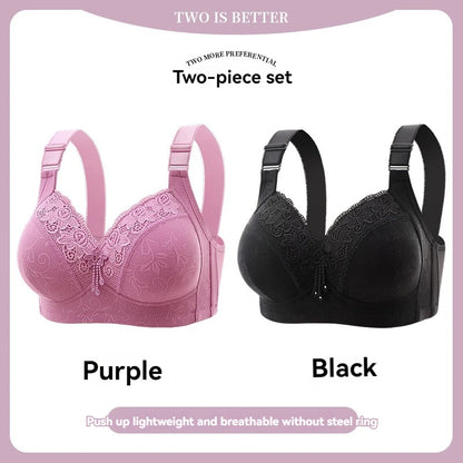 Women’s Lace Deep V Ultra-Thin Bralette – Sexy Sheer Lingerie Top Plus Size Comfortable Everyday Bra