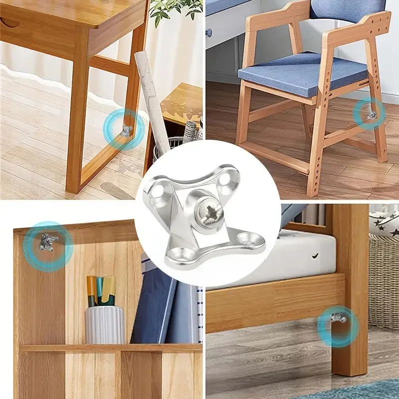 Zinc Alloy Butterfly Corner Brackets - Removable Plank Connectors with Screws