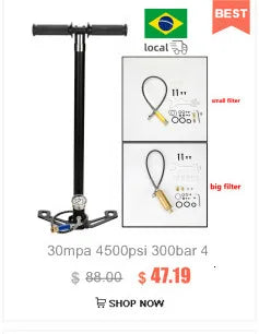 300bar 30MPa 4500PSI 3-Stage Hand Operated PCP Pump | High Pressure Compressor for Rifles, Paintball, Car & Bicycle