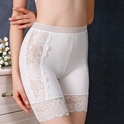 Plus Size Women’s Safety Shorts - Seamless Lace Anti-Chafing Boyshort Underwear for Under Skirts & Dresses