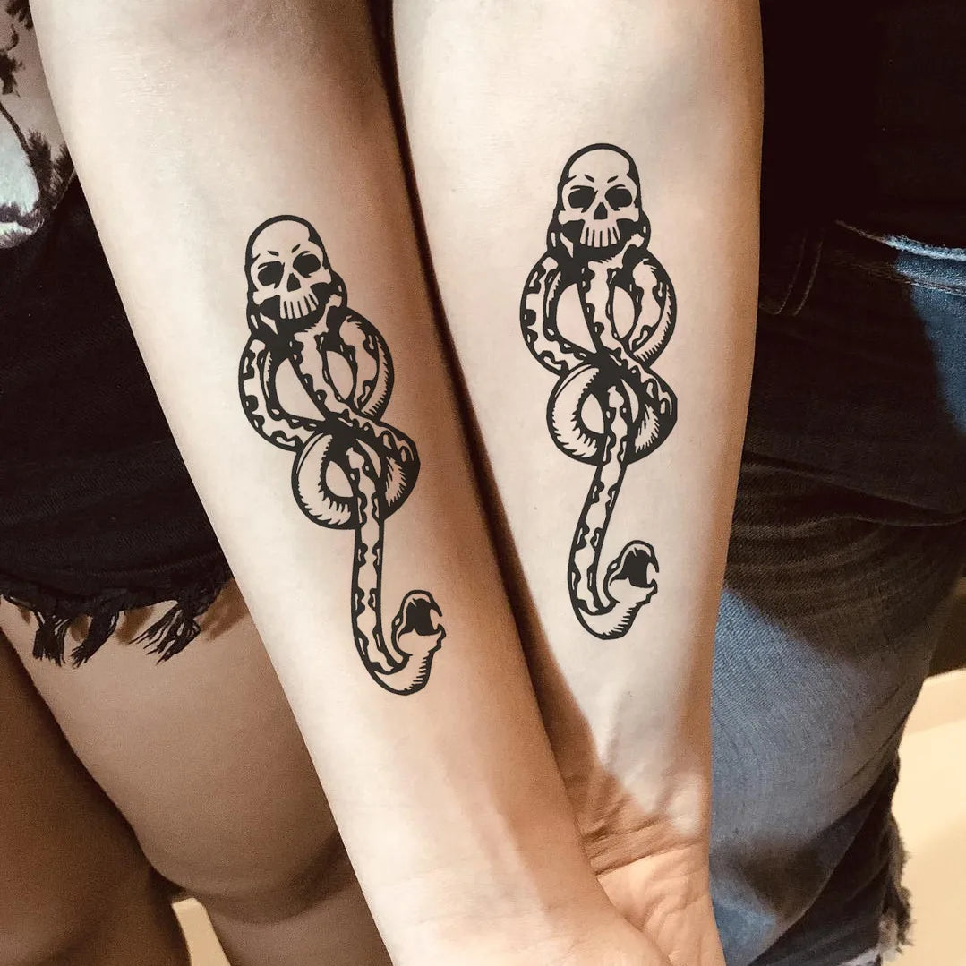 Lord Voldemort Tattoo Stickers - 5/10 Piece Magic Movie Temporary Body Art Set