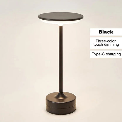 Wireless LED Table Lamp – Touch Sensor, USB Rechargeable Portable Night Light for Bedroom, Reading & Desk Decor