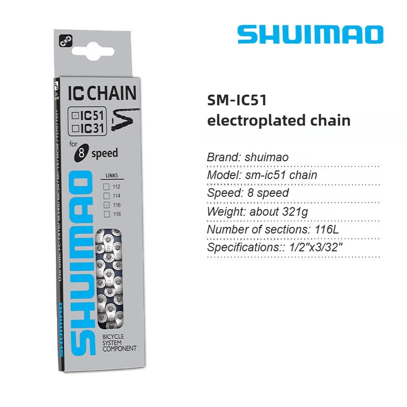 6-12 Speed Bicycle Chain – 10v/11v/12v MTB Mountain Bike Chain, 116/126L Original Bike Parts & Accessories