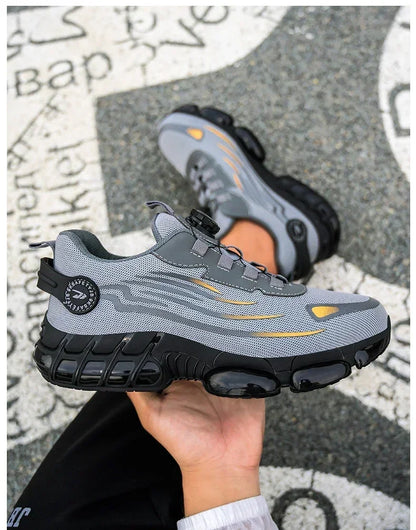 Rotating Button Safety Shoes for Men – Anti-Smash, Anti-Puncture Work & Security Protective Boots, Fashion Sport Design