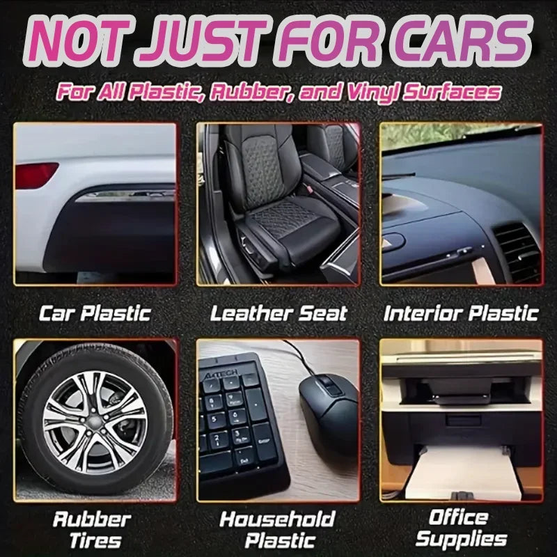 Universal Leather & Plastic Repair Polishing Wax – Automotive Interior Reconditioning Cream for Leather, Plastic & Rubber Care