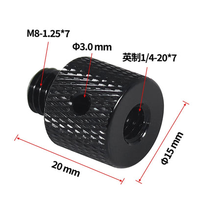 Reinforced Camera Screw Adapter - 1/4 to 3/8 Inch Male Female Thread Converter for Tripod Monopod Ball Head Light Bike Mount