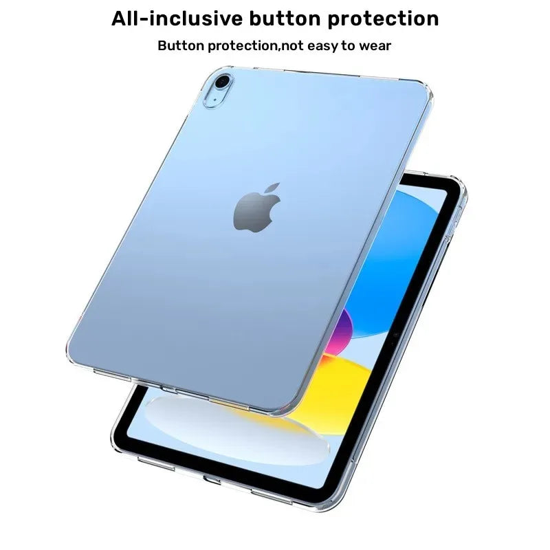 Ultra Thin Transparent Case for iPad Mini 6, Pro 11 (2024/2022), Air 6/5/4, 10.9", 10.2" 7/8/9/10th Gen, Pro 10.5