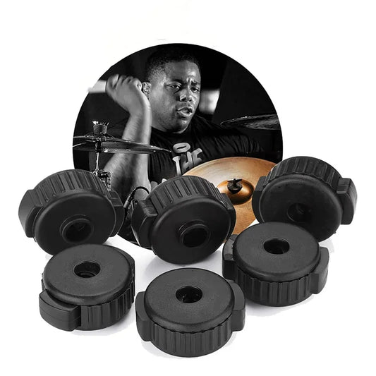 6-Pcs Drum Set Quick Release Caps – Cymbal Nut & Stand Screw Fixing Buckles for Drum Accessories