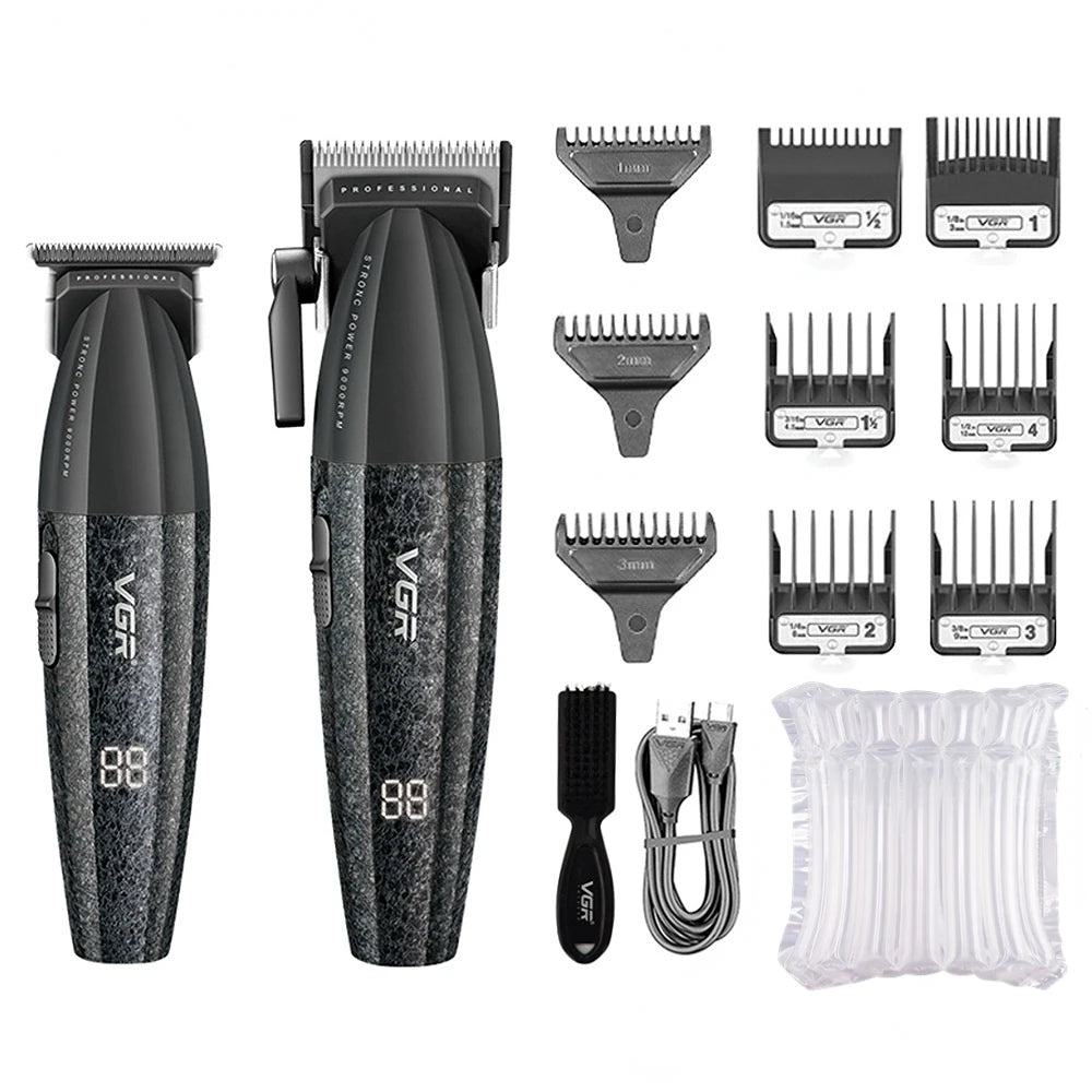 VGR V-640 Hair Trimmer – Professional Electric Hair Clipper, 9000 RPM Metal Trimmer for Men, Barber Hair Cutting Machine
