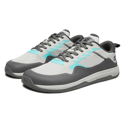 HOBIBEAR Unisex Walking Sneakers – Lace-Up Artificial Leather Hiking & Running Shoes for Men & Women
