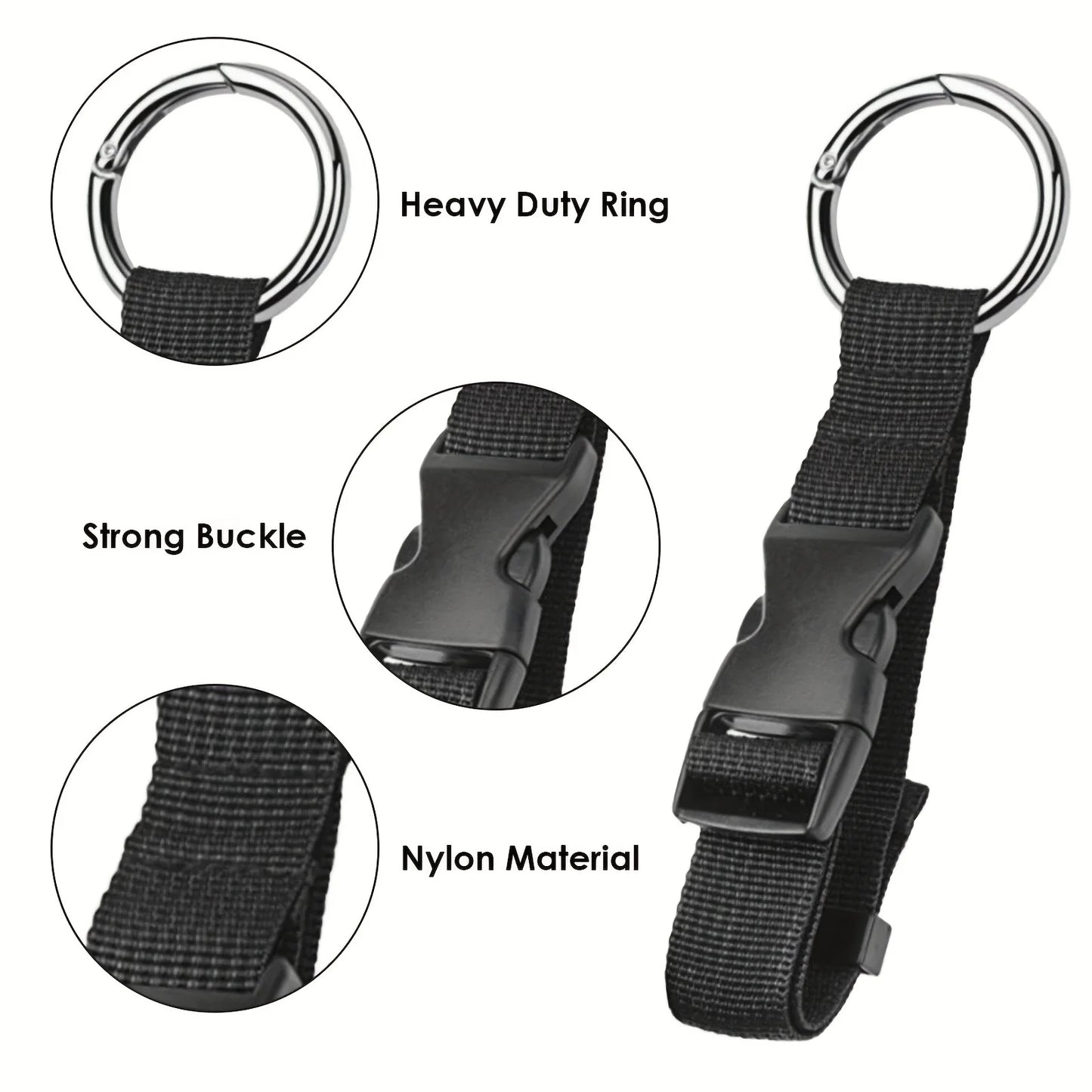 Travel Luggage Fixed Strap - Portable External Strap with Release Buckle, Add-A-Bag Luggage Strap and Jacket Holder for Backpacks