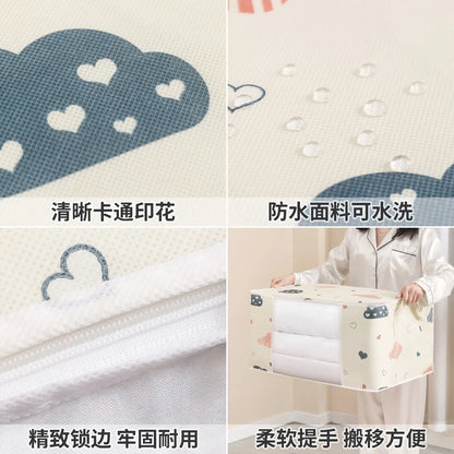 Big Capacity Storage Bag – 4/2/1PCS Moisture & Dust-Proof Organizer for Quilts, Clothes, Duvets, Blankets, and Luggage