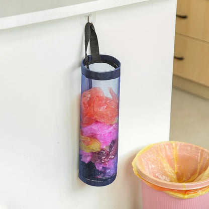 Wall-Mounted Kitchen Grocery Bag Dispenser - Plastic Bag Holder and Organizer for Home, Ideal for Trash and Garbage Bag Storage