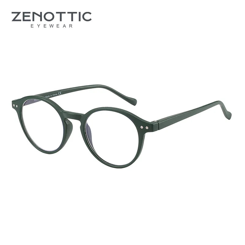 ZENOTTIC 2025 Retro Reading Glasses – Anti-Blue Light Blocking Eyeglasses for Women & Men, Diopter 0 to 4.0