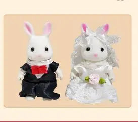 Simulation Forest Rabbit Family Playset – Mini DIY Rabbit & Bear Figure Toys for Kids Gifts