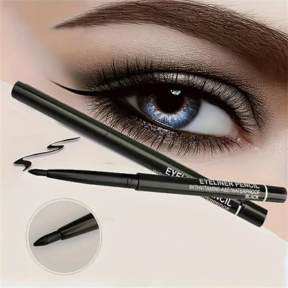 3PCS Waterproof & Smudge-Proof Black Eyeliner Pencils – Long-Lasting, Bold Eye Makeup with Smooth Glide Formula