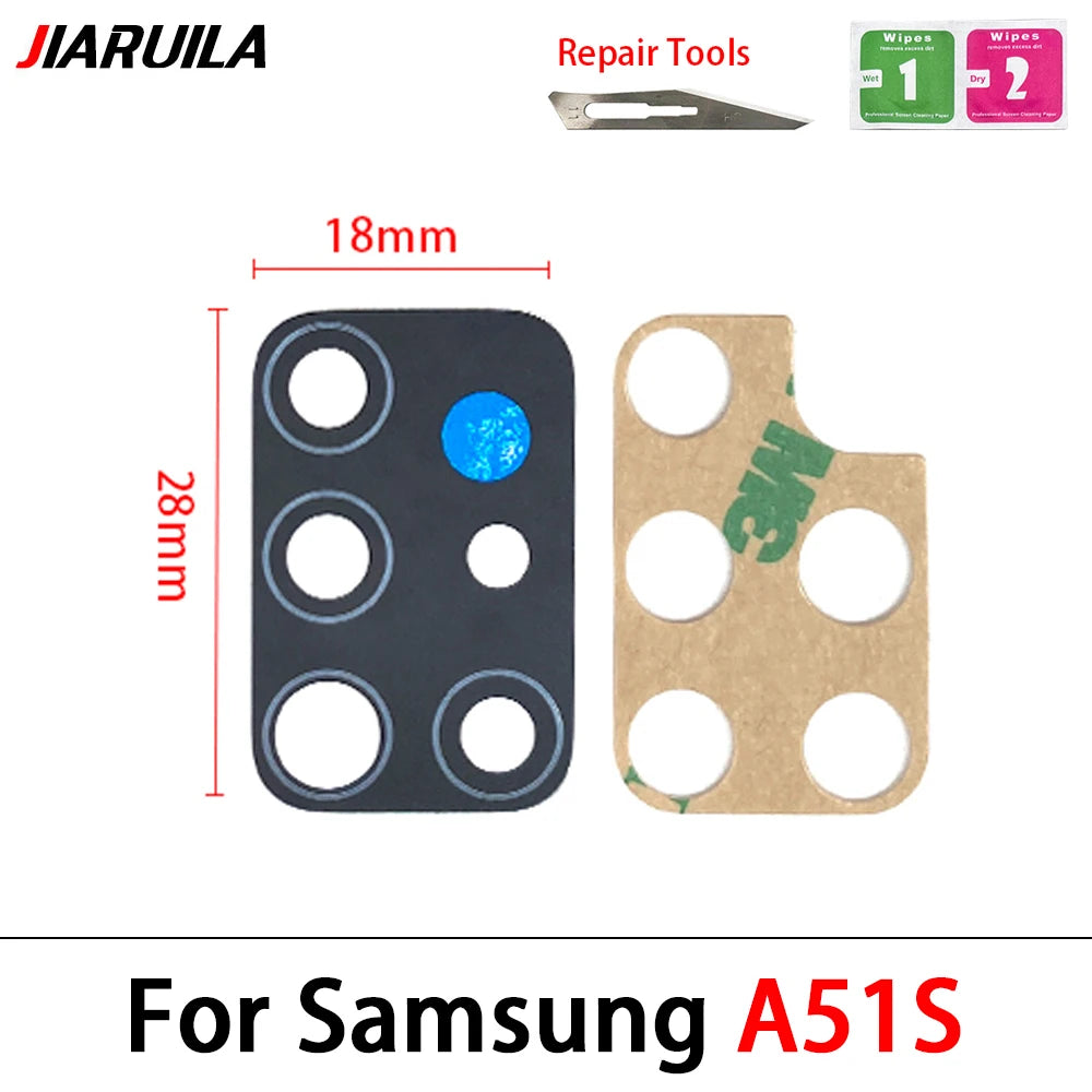 Rear Camera Glass Lens Replacement with Adhesive for Samsung M Series & A Series (M51, A10s, A20s, A12, A50s, A51, A71, M21, M31s)