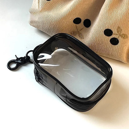 Jewelry Organizer Storage Box – Transparent Plastic Pouch with Keychain, Cute Doll Bag & Dustproof Case Mystery Box