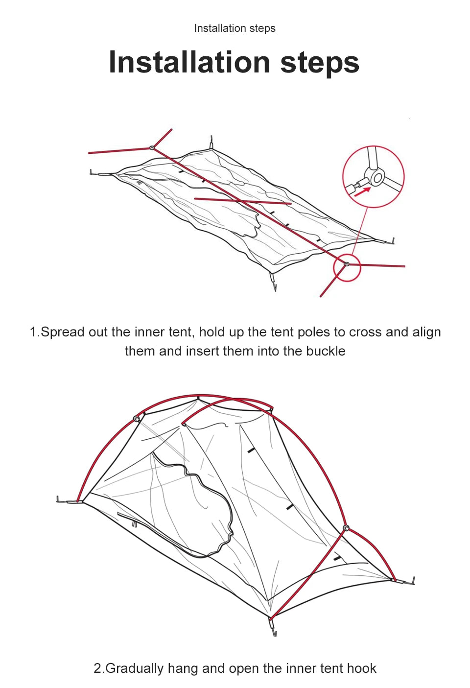 PACOONE Ultralight 20D Nylon Camping Tent – Portable Waterproof Backpacking, Cycling, Hiking, Travel & Beach Tent