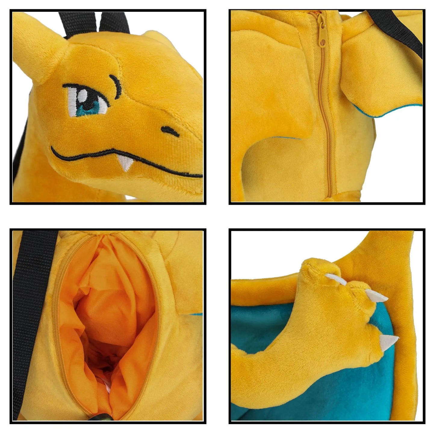 Charizard Plush Backpack — High-Quality Anime Stuffed Schoolbag for Kids, Cosplay & Christmas Gift
