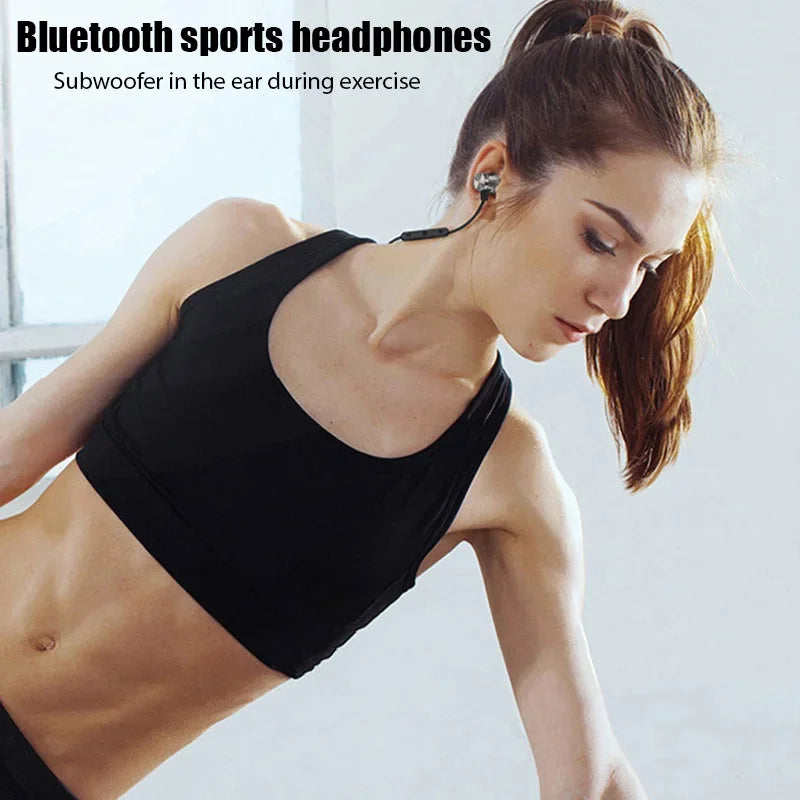XT11 Wireless Sports Earphones – In-Ear Waterproof Neckband Bluetooth Headset with Mic