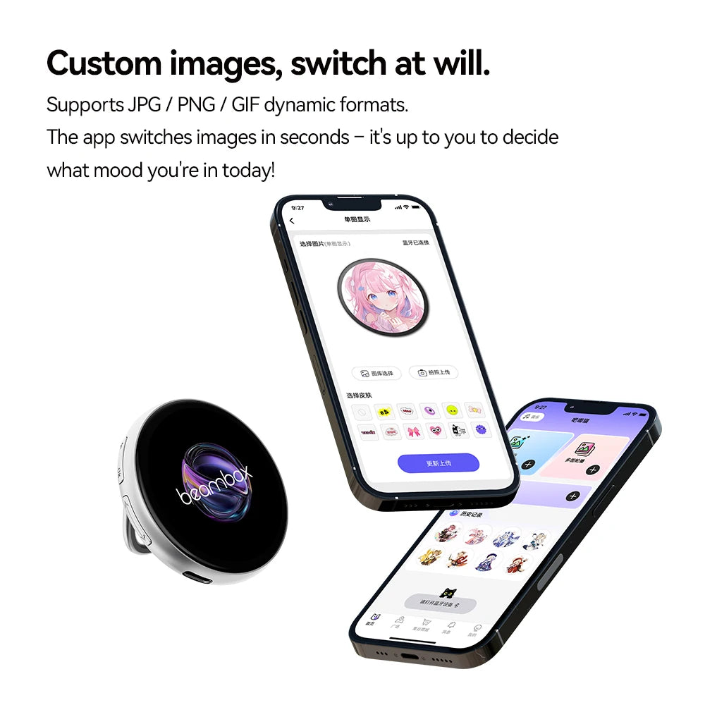 Dynamic Electronic Display Badge - Small Outdoor Digital Pendant for Fashion, 2D Display & Home Decor