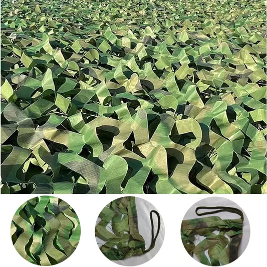 Camouflage Netting - Outdoor Hunting Shade Mesh for Car Tent Awning Camping & Forest Concealment