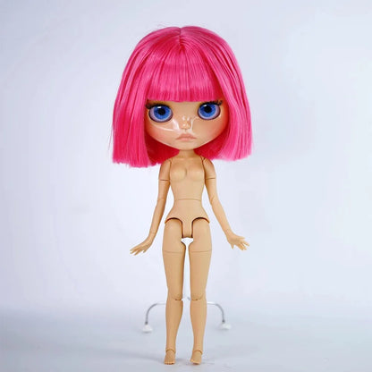 ICY DBS Blythe Doll – 30CM Tan Skin Matte & Glossy Face, Pouting Lips, 19-Joint BJD DIY Costume Doll Gift